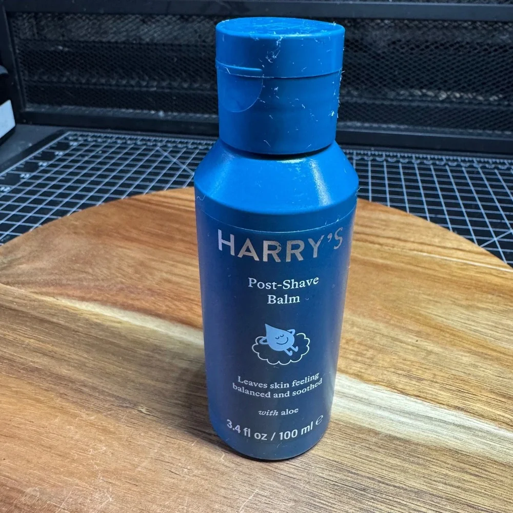New Harry's Post-Shave Balm with Aloe 3.4 fl oz 100 ml Mens Grooming Blue Bottle